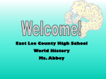 East Lee County High School World History Ms
