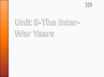 Unit 8-The Inter-War Years The Versailles Treaty…