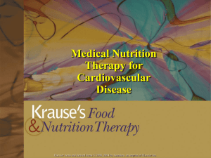 Medical Nutrition Therapy for Cardiovascular Disease