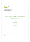 Energy Supply and the Sustainability of Endogenous Growth