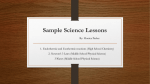 Sample Science Lessons
