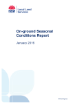On-ground Seasonal Conditions Report- January 2016
