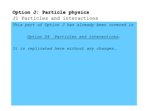 Option J: Particle physics