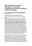 2007 Guideline for Isolation Precautions: Preventing Transmission