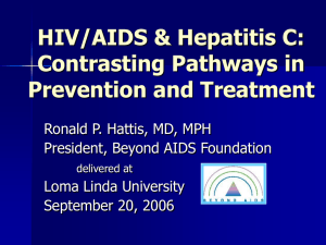 HIV/AIDS and Hepatitis C