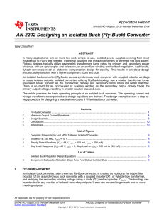 AN-2292 Designing an Isolated Buck (Fly-Buck