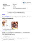 Anterior Cruciate Ligament (ACL) Surgery