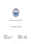 NORTH SOUTH UNIVERSITY Case Analysis on `Treats`