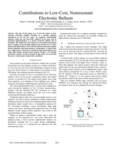 Contributions to Low-Cost, Non-Resonant Electronic Ballasts