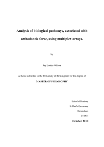Analysis of biological pathways, associated with orthodontic force
