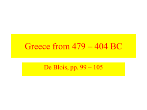 Greece from 479 – 404 BC