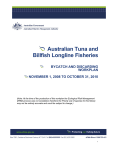 Bycatch and Discarding Workplan, Australian Tuna and Billfish