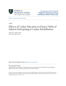 Efficacy of Cardiac Education on Dietary Habits of Subjects