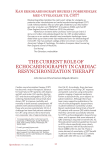 the current role of echocardiography in cardiac resynchronization