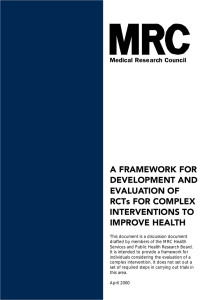 A Framework for development and evaluation of RCTs for Complex
