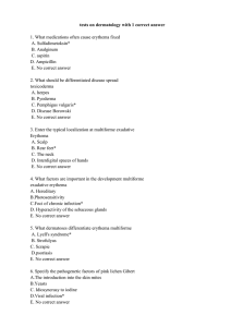 tests on dermatology with 1 correct answer 1. What medications