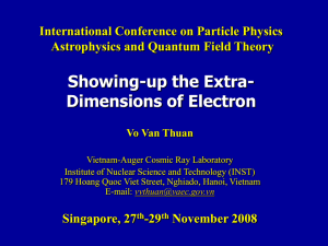 Showing-up the Extra-Dimensions of Electron