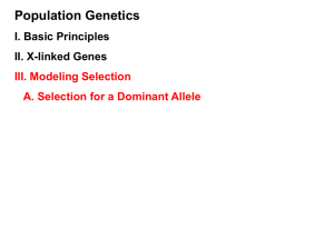 selection for the heterozygote