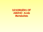 DISORDER OF AMINO AND IMINO ACIDS