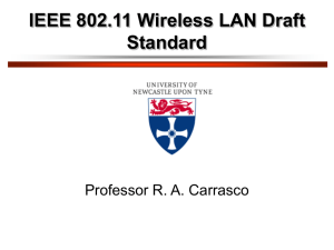 IEEE 802.11 Wireless LAN Draft Standard