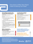 Percutaneous Mitral Valve Repair Patient Screening Fact Sheet