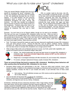 What you can do to raise your HDL, the "good" cholesterol