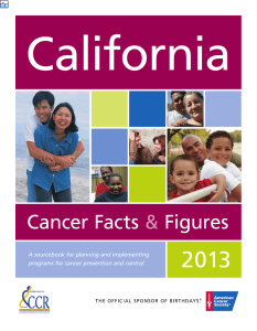 American Cancer Society Facts and Figures, 2013