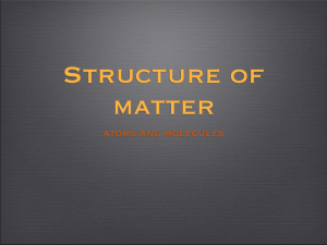 atoms, three states of matter.