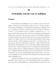 Probability and the Law of Addition