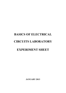 basics of electrical circuits laboratory