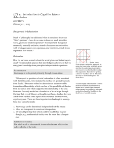 LCS 11: Introduction to Cognitive Science. Behaviorism