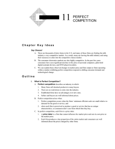 What is Economics? 1 Chapter 11 perfect competition 1 What is