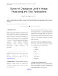 Survey of Databases Used in Image Processing and Their