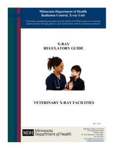 MDH Veterinary X-ray Regulatory Guide