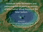 Immature lunar formations and palaeoregolith deposits as sources