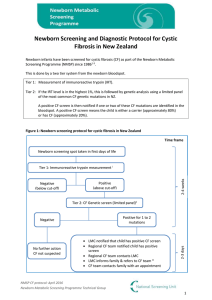 Newborn Screening and Diagnostic Protocol for Cystic Fibrosis in