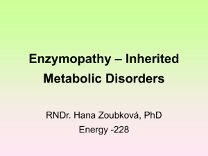 Inherited Metabolic Disorders