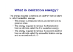 What is ionization energy? - South Houston High School
