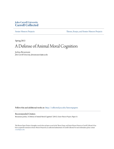 A Defense of Animal Moral Cognition - Carroll Collected