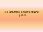 Isosceles, Equilateral and right triangles