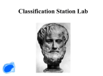 Classification Station lab 2013