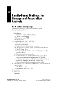 Family-Based Methods for Linkage and Association