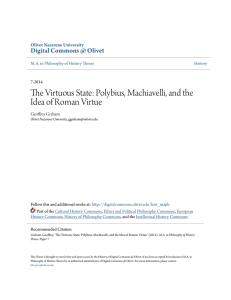 Polybius, Machiavelli, and the Idea of Roman Virtue