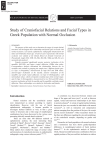 Study of Craniofacial Relations and Facial Types in Greek - CEON-a