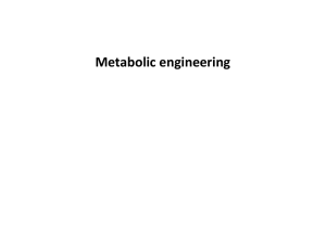 Metabolic engineering Synthetic Biology