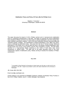 Stabilization Theory and Policy: 50 Years after the Phillips