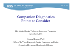 Companion Diagnostics Points to Consider