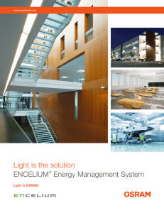 Light is the solution ENCELIUM® Energy Management System