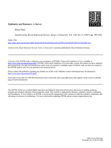 Epidemics and Rumours: A Survey Klaus Dietz Journal of the Royal