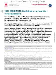 Guidelines ESC EACTS 2014 Guidelines on myocardial